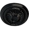 Ekena Millwork Saverne Ceiling Medallion, Hand-Painted Jet Black, 18 1/2"W x 13 1/2"H x 1 7/8"P CM18SABLF - alternate 2
